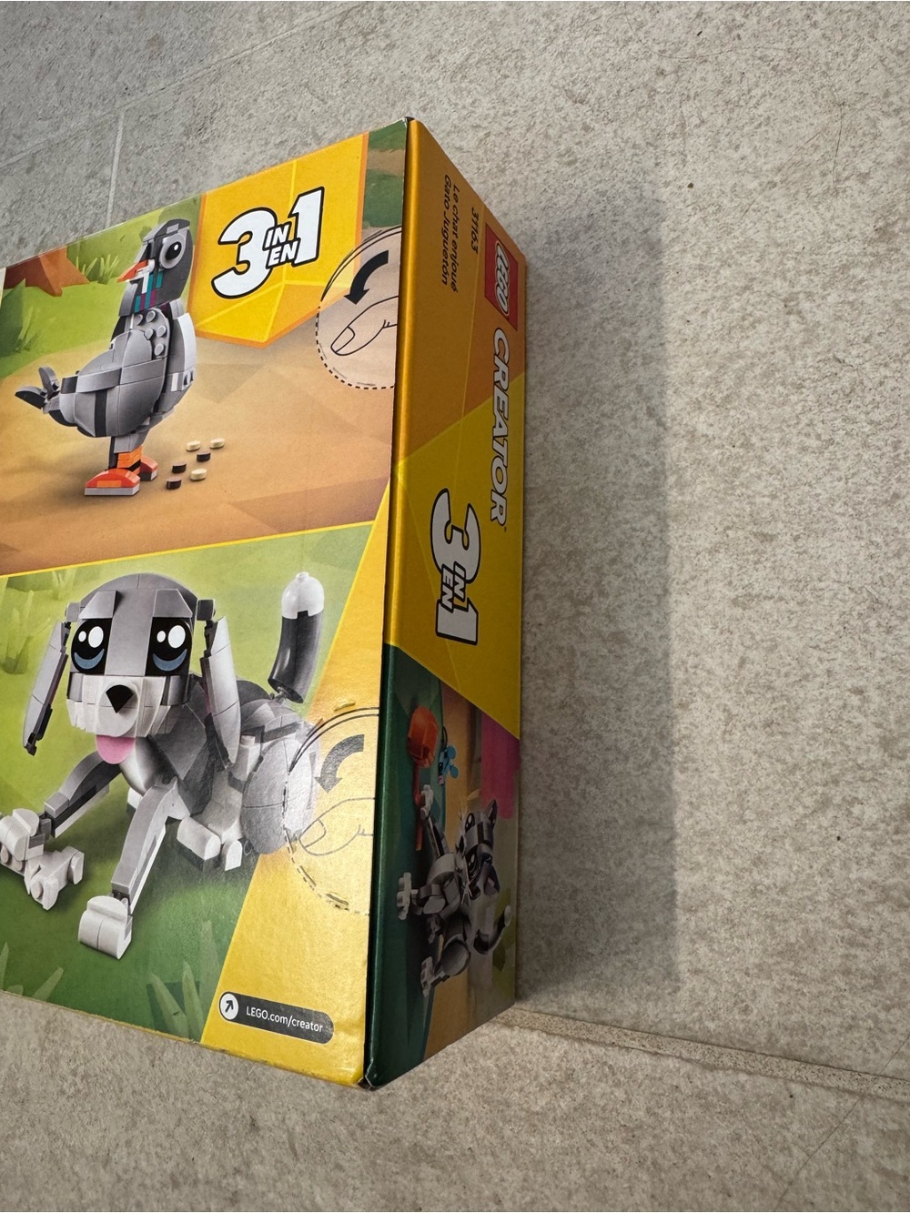 New Lego Creator Playful Cat Pigeon Dog Building Set 3 in 1 toy - Picture 5 of 5
